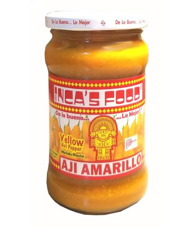 Inca's Food Aji Amarillo - Yellow Hot Pepper Molido/paste 10.5oz - Product of Peru