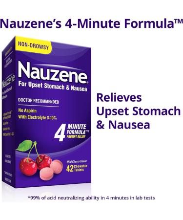 Nauzene Nausea Relief Chewable Tablets 40 Count | Fast Relief from Nausea | International Shipping Available - Buy Online on GoSupps.com