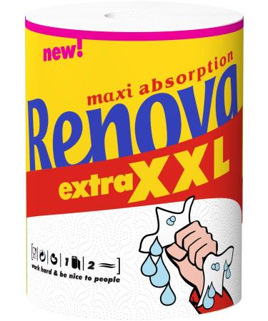Renova MAX ABSORPTION EXTRA XXL Paper Towel 1 roll White Large - Buy Online on GoSupps.com