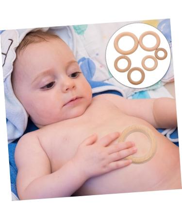 Ibasenice 18 PC Wooden Baby Accessories | Natural Wood Molar Rings & Teething Toys for Newborns - Buy Online on GoSupps.com