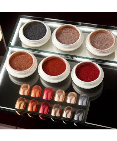 Poudre ongles chrom e kit de poudre ongles chrom e poudre ongles chrom e 6 couleurs effet miroir poudre de peinture ongles chatoyante pour festival rendez-vous maquillage Halloween 03 - Buy Online on GoSupps.com