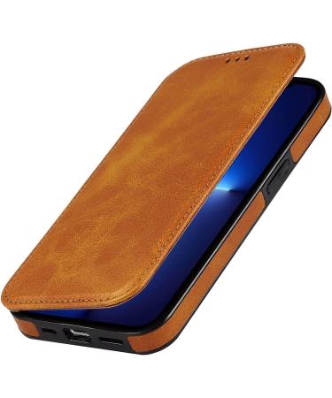 BRART Wallet Case for iPhone 13/13 Pro/13 Pro Max PU Leather Magnetic Protective Flip Case Cover with Credit Card Slot Viewing Stand Shockproof TPU (Color : Yellow Size : 13 mini 5.4") 13 mini 5.4" Yellow - Buy Online on GoSupps.com
