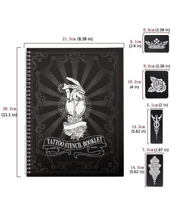 856 Pcs Henna Girls Boys Glitter Airbrush Tattoo Kit - 20 Sheets, Temporary Tattoos for Women, Body Art Stencils - Ideal Gift for Family/Friends - Buy Online on GoSupps.com