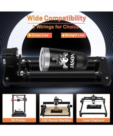Laser Engraver Y-axis Rotary Roller for Cylindrical Objects | Compatible with CNC Machines | Three Grades Adjustable | 3D Printer Accessories - Buy Online on GoSupps.com
