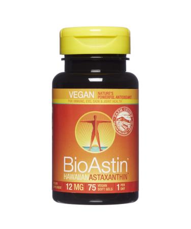 Nutrex Hawaii BioAstin 12 mg 75 Vegan Soft Gels