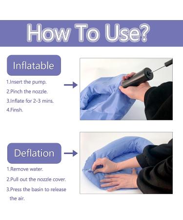Inflatable Bedpan - Potty Bedside Toilet Nursing Urinals for Bedridden Elderly Disabled Bedbound Patient (Dark Blue-L Size) - Buy Online on GoSupps.com