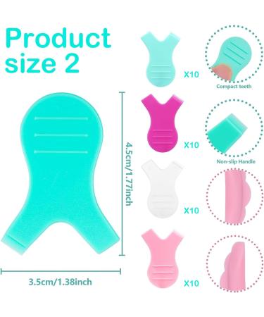 TAMUNI Lash Lift Kit 40PCS Eyelash Perming Silicone Pads with 40PCS Y Shape Eyelash Brush Reusable Lash Lifting Shields for Different Length Eyelashes (4 colors) - Buy Online on GoSupps.com