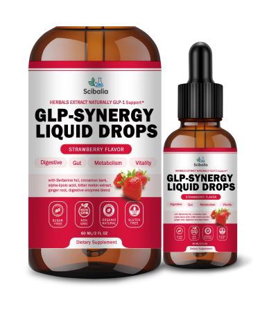 Scibalia GLP-1 Supplement Drops for Men & Women, Natural 12-in-1 GLP 1 Boost w. Berberine HCI Digestive Enzyme for Appetite Craving Metabolism & Digestive, GLP-1 Daily Oral Liquid More Potency