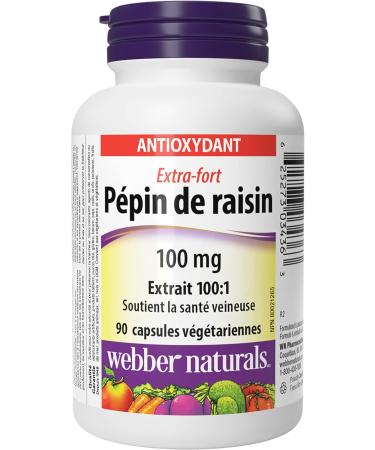 Webber Naturals Grape Seed 100 mg Extra Strength 90 Capsules Antioxidant Support Vegan & Quercetin 500 mg 60 Capsules Antioxidant Support Vegan Seed + Quercetin 500 mg - Buy Online on GoSupps.com