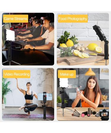 EMART Dimmable Photography Lighting Kit - 2 Pack Portable 60 LED Video Light for Game Streams, Conference Zoom, YouTube - Includes 4 Color Filters - Buy Online on GoSupps.com