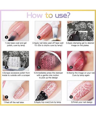 Biutee Nail Art Stamping Plate Set - 15PCS Nail Stamping Kit with Silicone Stamper & Scraper - Flower, Animal, Lace & Holiday Designs - Buy Online on GoSupps.com