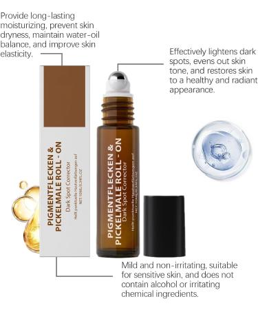  Nuvilo Dark spot corrector serum with roller face and body remover sun and age spot corrector melasma and hyperpigmentation brightening serum with vitamin C and niacinamide (2 pcs) - Buy Online on GoSupps.com