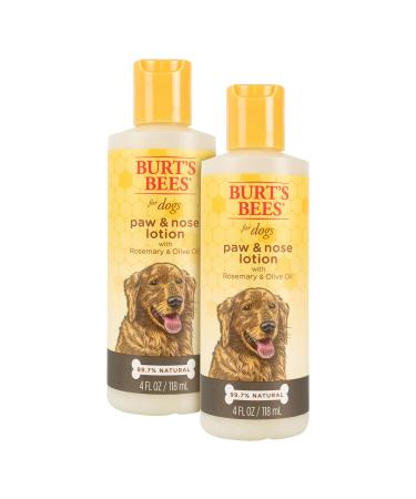 Burt's Bees for Dogs Natural Paw & Nose Lotion with Rosemary & Olive Oil | Soothing Lotion for All Dogs | Cruelty Free, Sulfate & Paraben Free, pH Balanced for Dogs - Made in USA, 4oz- 2 Pack 4 Fl Oz - 2 Pack