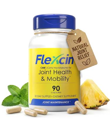 Flexcin Joint Health & Mobility Formula with CM8 (Cetyl Myristoleate) - Joint Supplements for Men and Women with Glucosamine, MSM, Collagen Type II - 3 Pack (270 Capsules) 90 Count (Pack of 3) - Buy Online on GoSupps.com