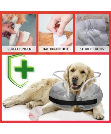 Ashpas Inflatable Break Ruff Dog Collar - Protective Layer for Long Snouts | Hubal Rake Cat Collar | Leak Protection for Dogs & Post-Op Comfort | Shop Now - Buy Online on GoSupps.com