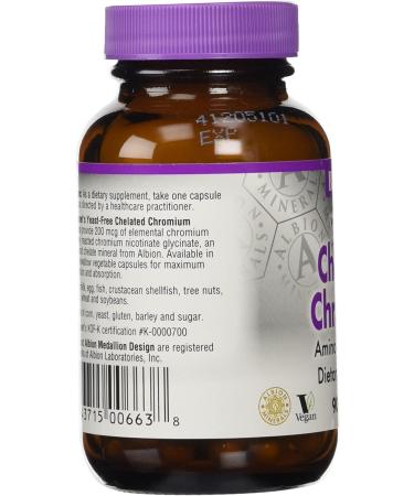 BlueBonnet Albion Yeast-Free Chelated Chromium Capsules 200mcg - 90 Vegetarian Capsules - Buy Online on GoSupps.com