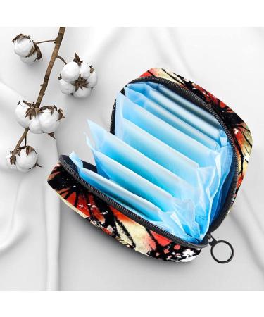 Portable Menstruation Pad & Cup Bag for Women | Butterfly & Flower Design | Ideal for Teens - Buy Online on GoSupps.com