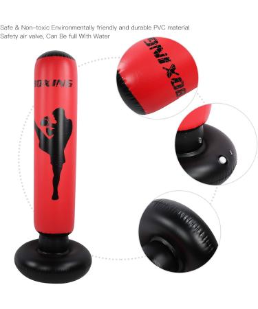 Punching Bag - Black & Red Kickboxing Bag for Taekwondo | Compact Fast Rebound | Fitness & Stress Relief - Buy Online on GoSupps.com