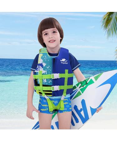 Toddler Swim Vest Floaties - Adjustable Safety Strap, Blue, 4-6 Years - Buy Online on GoSupps.com