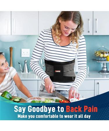 FEATOL Adjustable Back Brace for Lower Back Pain Relief - Medium Size for Men & Women - Support Belt for Heavy Lifting, Work, Sciatica, Scoliosis - Buy Online on GoSupps.com