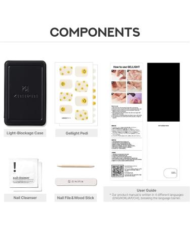 Zinipin Gellight Semi-Cured Gel Pedicure Strips | 30 Pedi Wraps | Includes Cleanser Pads Wooden Stick & Nail File (Happy Smiley) - Buy Online on GoSupps.com