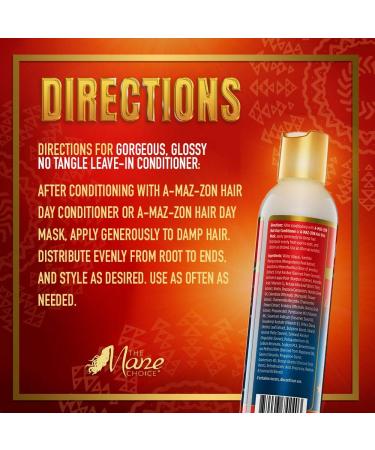 The Mane Choice A-MAZ-ZON Hair Day Gloss Leave-In Conditioner - Hydrating & Nourishing Formula with Biotin, Vitamins C, D, E - Buy Online on GoSupps.com