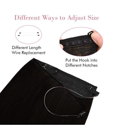 REECHO 24 Inch Invisible Wire Hair Extensions - Adjustable Transparent Headband, Removable Clips, White Blonde - Buy Online on GoSupps.com