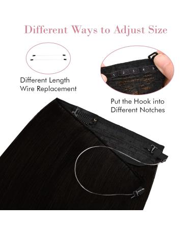 REECHO Invisible Wire Hair Extensions | Adjustable Size Secret Hairpiece for Women | 24 Inch Light Blonde | Removable Clips | Pack of 1 - Buy Online on GoSupps.com
