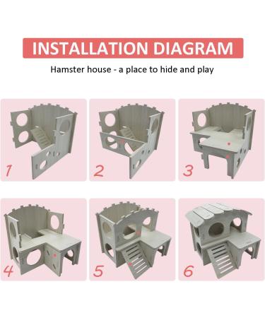 Eyksta 4 Pieces Hamster Toys Including Wooden Hamster House Seesaw Bridge and Swing Boredom Breaker Activity Toys for Gerbil Guinea pig Syrian Hamster Dwarf Hamster - Buy Online on GoSupps.com