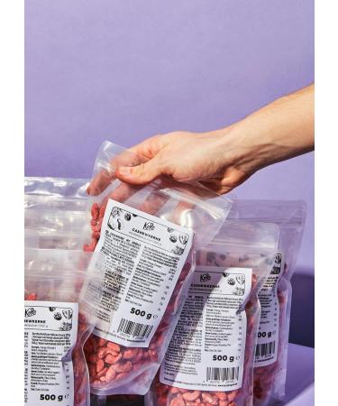 KoRo - Cashew nuts with raspberry powder 12 x 500 g - Buy Online on GoSupps.com