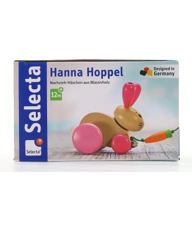Buy Selecta 62023 Hanna Hoppel Pull-Along Rabbit Toy | Wooden Push & Pull Toy 13 cm - International Shipping Available - Buy Online on GoSupps.com