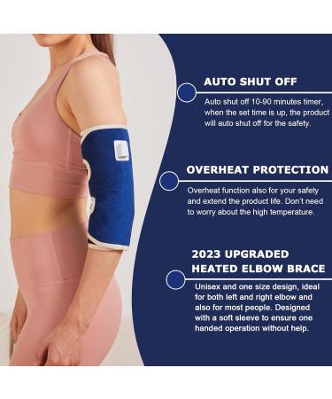 ALDIOUS Electric Heating Pad & Elbow Brace for Tendonitis Arthritis & Tennis Elbow - Adjustable Velcro Design Auto Shut Off Ideal for Men & Women - International Shipping Available - Buy Online on GoSupps.com