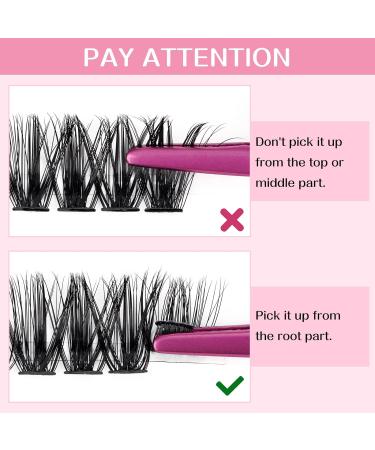 280 Pcs 40D+50D Mixed Lash Clusters - DIY Lash Extension Kit for At-Home Application - 14 Rows Cluster Lashes - 9-15 mix 40D+50D-C-Large - Buy Online on GoSupps.com