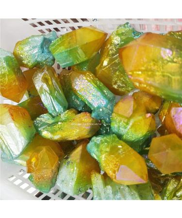 Natural Aura Rough Stone Crystal Raw Gemstone Home Display Colorful Decorative White Crystal Jewelry - (Color: Light Yellow Size: random1pcs) - Buy Online on GoSupps.com