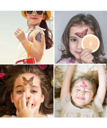 CHARLENT 110 PCS Glitter Butterfly Tattoos for Girls - Temporary Tattoos Birthday Party Favors - Buy Online on GoSupps.com