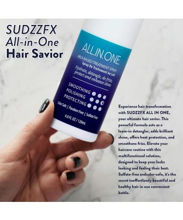 SUDZZFX ALL IN ONE Powerful Leave-in Hair Detangler - Creates Shine - Heat Protection - Smoothes Frizzy Hair - Color Safe - Sulfate Free - Buy Online on GoSupps.com