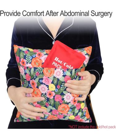 Cozy Hysterectomy Pillow | Hot/Cold Pocket Support for Abdominal Surgery | Ideal for Cervical Cancer, Tummy Tuck, C-Section Recovery | Mastectomy, Endometriosis, Hernia Patients | Comfortable and Cute Flower Design - Buy Online on GoSupps.com