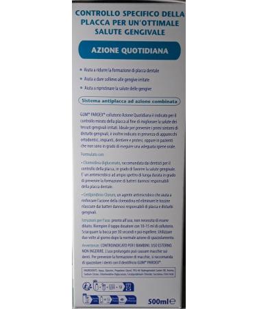 Gum Paroex 0.06% Care Mouthwash - Advanced Gum Care Alcohol-Free 2 x 500ml + 1 Free Test - Soothes Sensitive Gums & Two-Antiplaque System - Buy Online on GoSupps.com