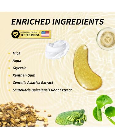 Under Eye Patches - Golden Eye Mask with Amino Acid & Collagen for Wrinkles Dark Circles & Puffy Eyes | 20 Pairs Cooling Eye Care | USA Tested Skincare Treatment - Buy Online on GoSupps.com