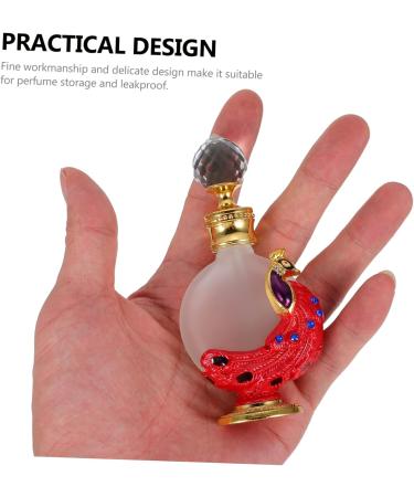 Angoily 1pc Peacock Essential Oil Bottle Dropper Bottle Liquid Holder Perfume Dropper Gold Decor Arabian Perfume Oil Middle Eastern Decor Liquid Bottle Red Container Glass Travel - Buy Online on GoSupps.com
