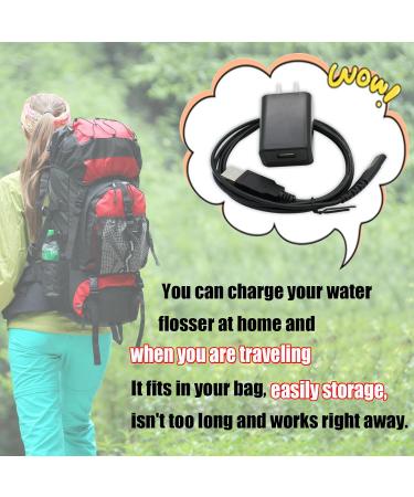 Water Flosser Charger for Nicwell F5025 | COSLUS F5020E & Oralfree USB Cord Replacement Adapter Black - Buy Online on GoSupps.com