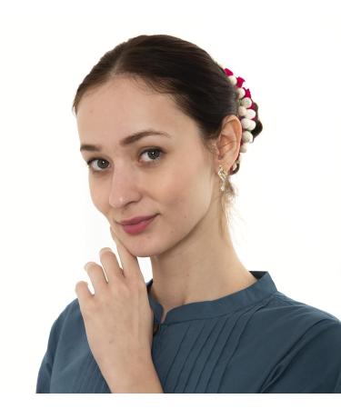 Indian Traditional Style Red and White Hair Accessories by Aakarshana Jewels - Buy Online on GoSupps.com