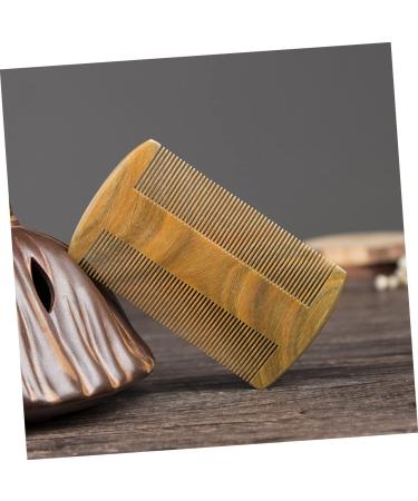 Doitool Green Sandalwood Beard Comb - Premium Wooden Brush for Men | Travel Pocket Comb for Grooming & Styling - Buy Online on GoSupps.com