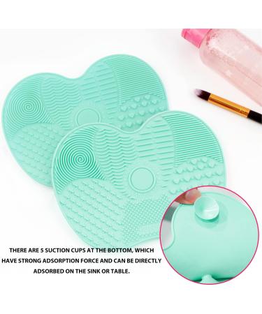 Makeup Brush Cleaning Pad 1 Piece Silicone Purifier with Suction Cup 1 Foldable Cleaning Bowl for Makeup Brushes Portable Cleaning Tool Set - Buy Online on GoSupps.com