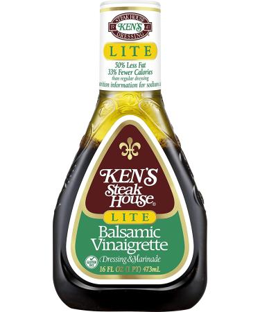 Ken's Steak House Lite Balsamic Vinaigrette Dressing 16 OZ - Delicious and Light Dressing Option - Buy Online on GoSupps.com