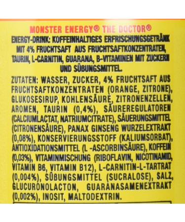 Monster Energy Doctor Valentino Rossi Edition | Sparkling Citrus Taste | 24 x 500ml Energy Drink Pack - Buy Online on GoSupps.com