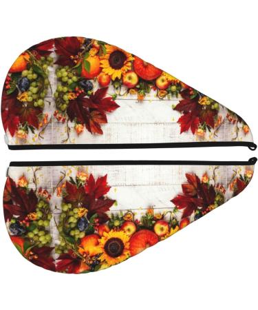 Quick-Dry Hair Towel Wrap - Button-Up Turban for Effortless Hair Drying | Perfect for Thanksgiving & Autumn - Buy Online on GoSupps.com