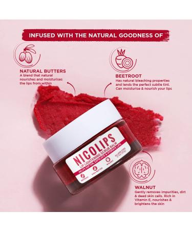 Bella Vita Organic NicoLips Lip Balm Scrub 20g - Lighten & Brighten Dark Lips | For Men & Women - Buy Online on GoSupps.com