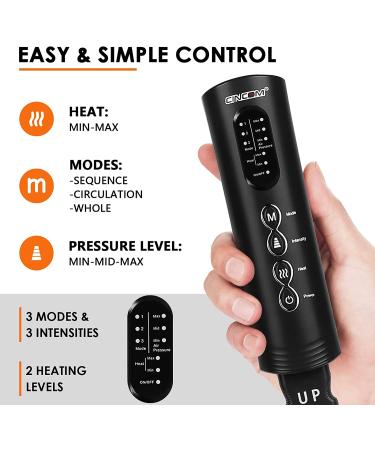 CINCOM Leg Massager with Heat for Circulation - 3 Modes, 3 Intensities, 2 Heating Levels - Pain Relief, Edema, RLS - Gift Choice - Buy Online on GoSupps.com