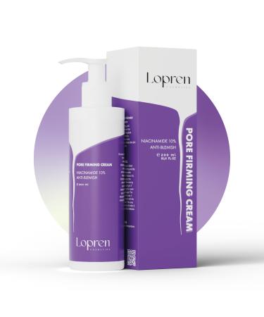 Lopren Niacinamide 10% Anti-Blemish & Pore Firming Cream Hydrating Moisturizer for Acne-Prone & Sensitive Skin with Hyaluronic Acid Panthenol & Squalane for Skin Hydration & Firmness 6.8 Fl Oz